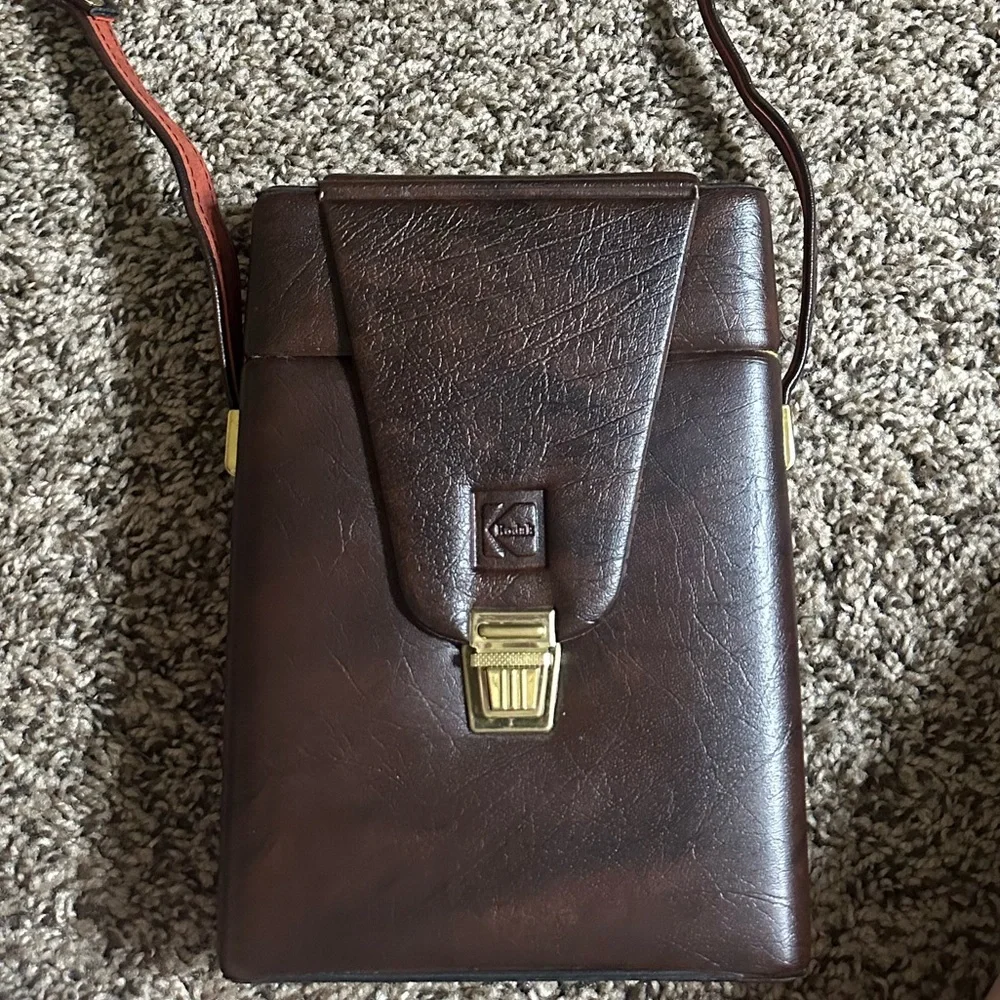 VTG Kodak Brown Leather Camera Bag